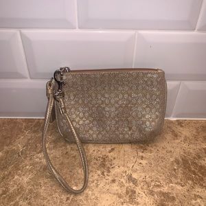 Coach Gold Wristlet